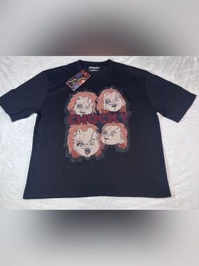 Chucky x Reason Horror Graphic T-Shirt Men’s Large Black Child’s Play NWT